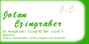 jolan czingraber business card